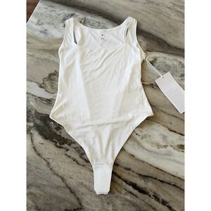 NWT Lululemon Nulu Square-Neck Sleeveless Bodysuit White Size S